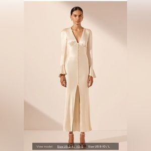 Shona Joy La Lune Frill Cuff Dress